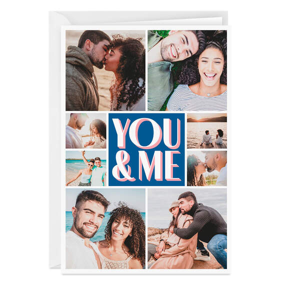 You & Me Photo Collage Folded Love Photo Card