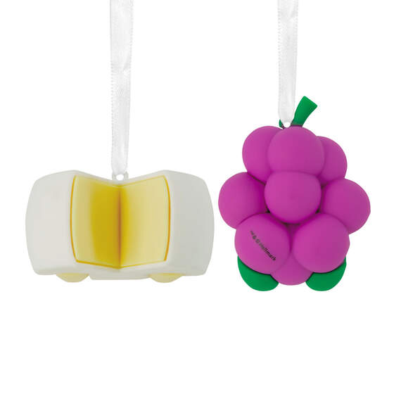 Better Together Cheese and Grapes Magnetic Hallmark Ornaments, Set of 2, , large image number 4