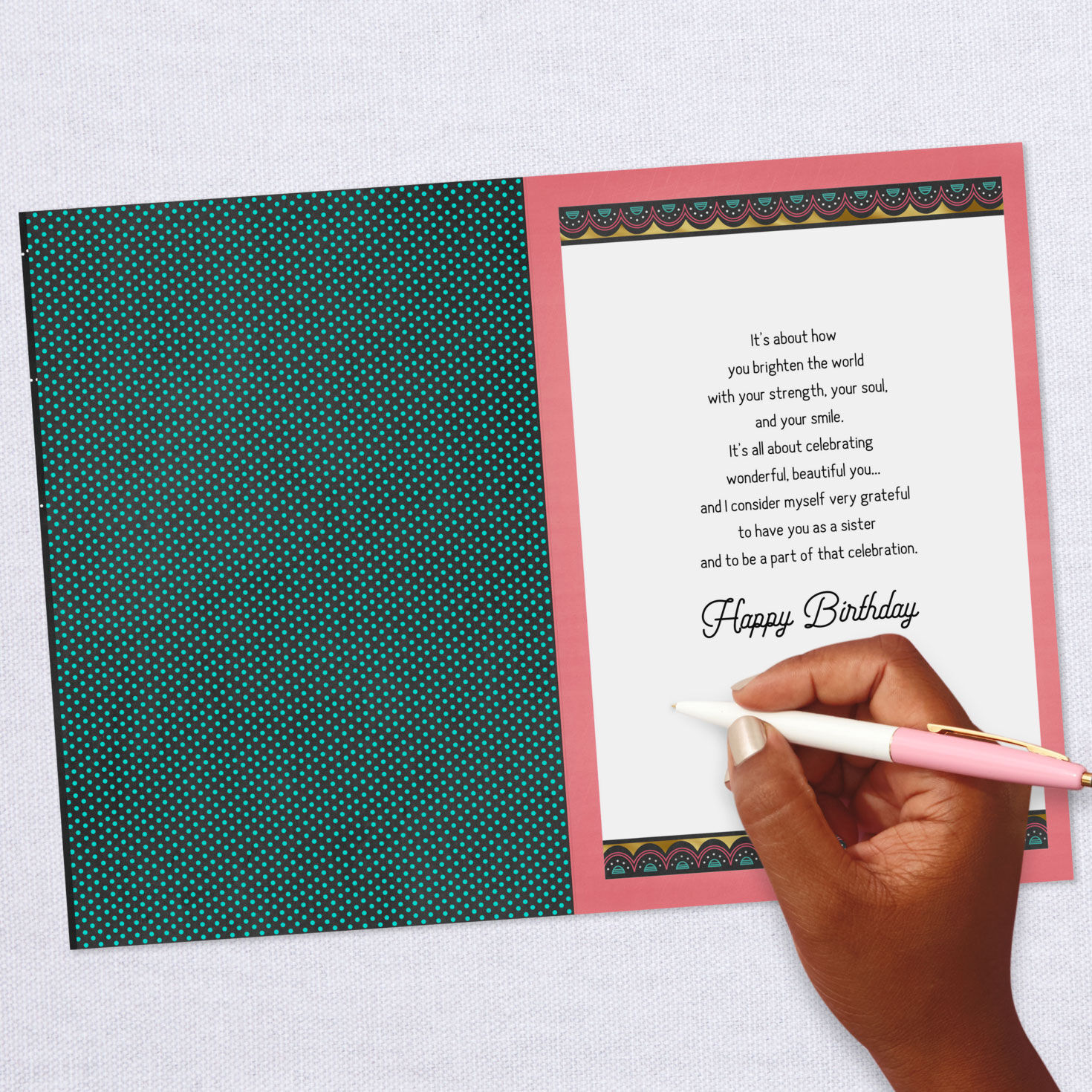 Wonderful, Beautiful You Birthday Card for Sister, , large image number 6