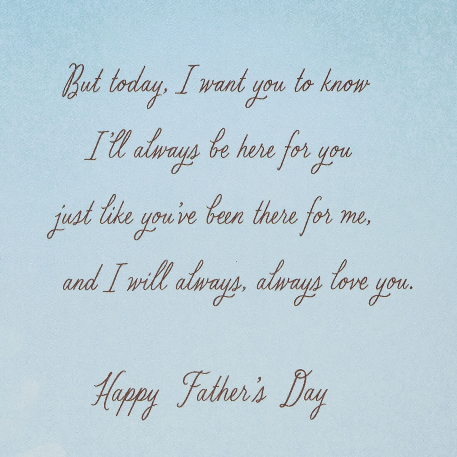 Blue Leaf Print Dad Father's Day Card From Daughter Sentiment image number 2