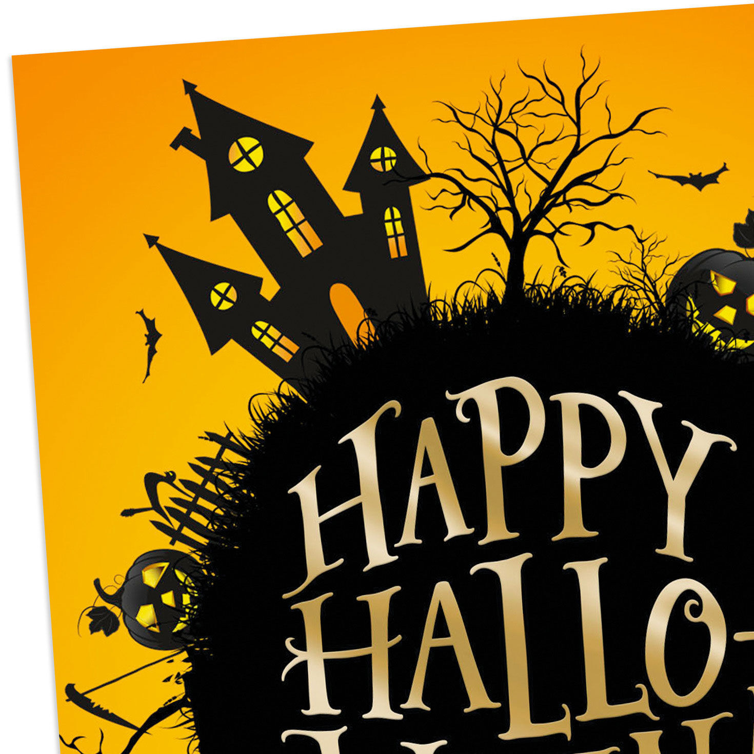 Spooky House on Hill Halloween Cards Cover Detail image number 4