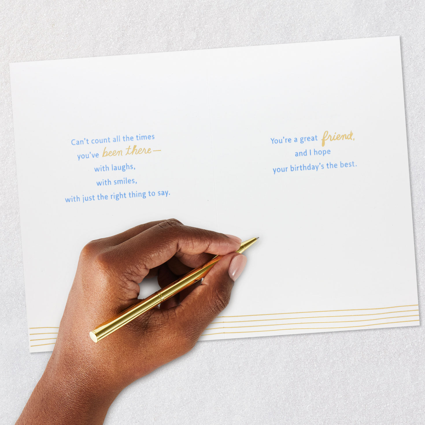 Upscale Lettering Birthday Card for Friend Signing card image number 7