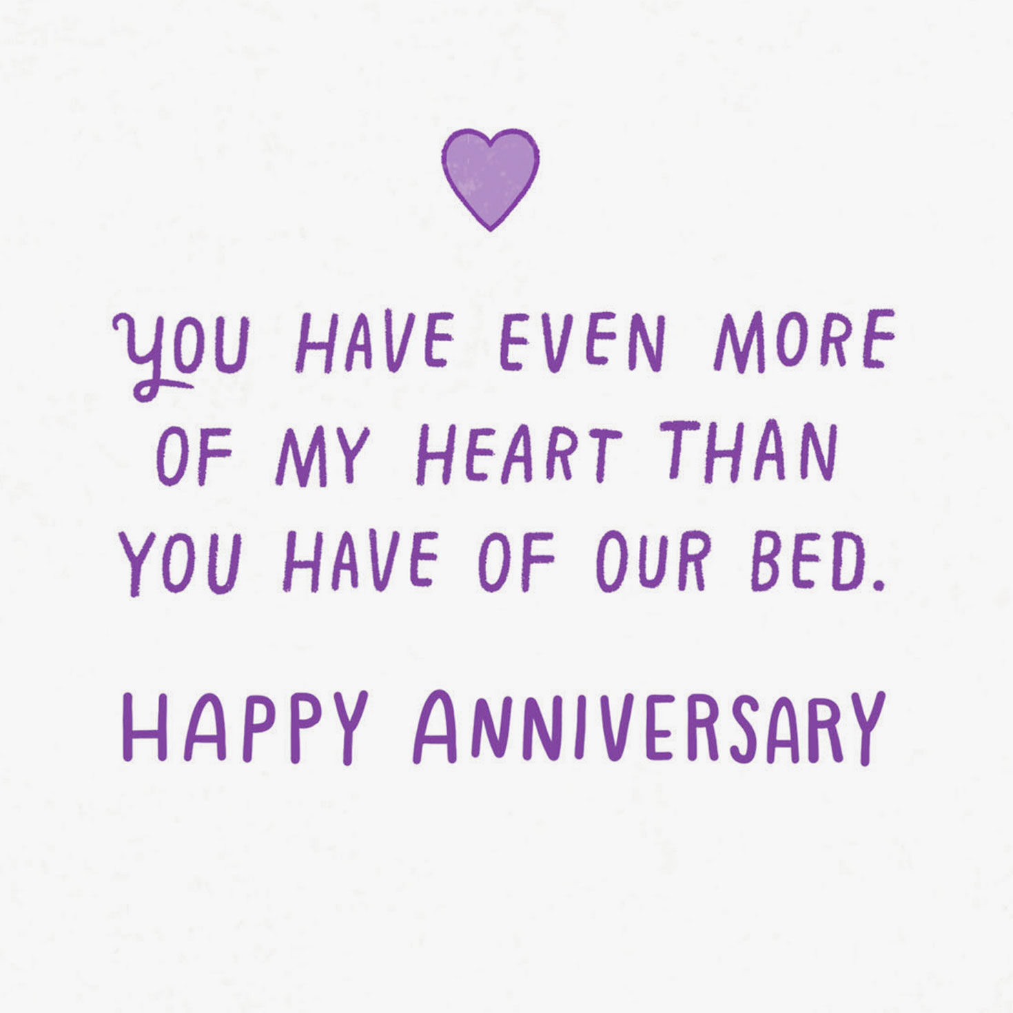Sides of Bed Funny Anniversary Card for Spouse Sentiment image number 2