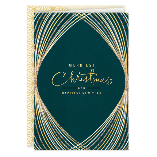 Beautiful, Joyful Reminders Art Deco Boxed Christmas Cards, Pack of 16, 