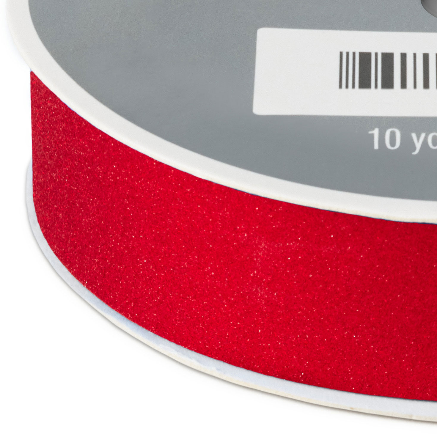 Sparkly Red Ribbon on Spool upclose view image number 3