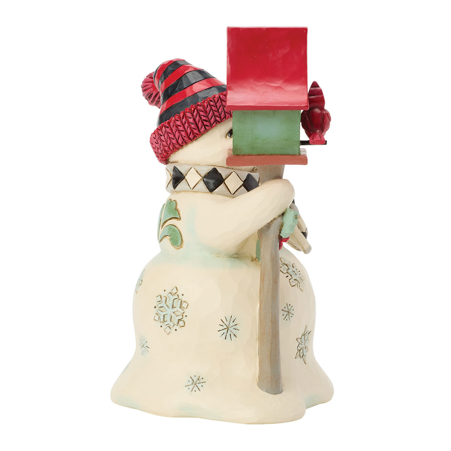 Snowman With Birdhouse Jim Shore Statue Side image number 4