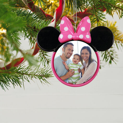 Disney Minnie Mouse Ears Silhouette Personalized Photo Ornament, 