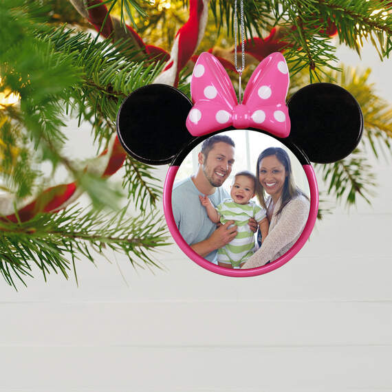 Disney Minnie Mouse Ears Silhouette Personalized Photo Ornament, , large image number 2
