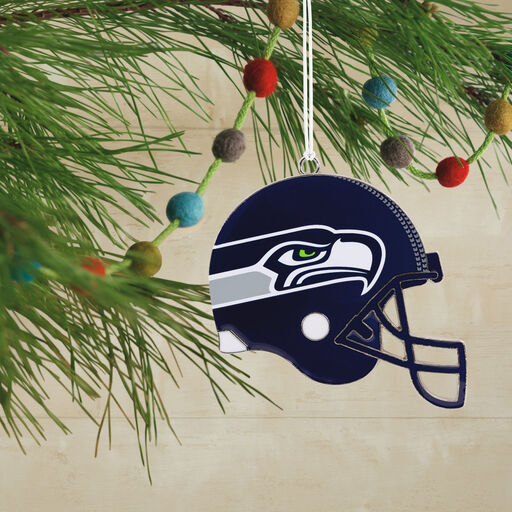 NFL Seattle Seahawks Football Helmet Metal Hallmark Ornament, 
