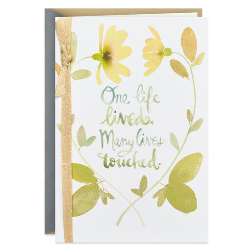 One Life Lived, Many Lives Touched Sympathy Card, 