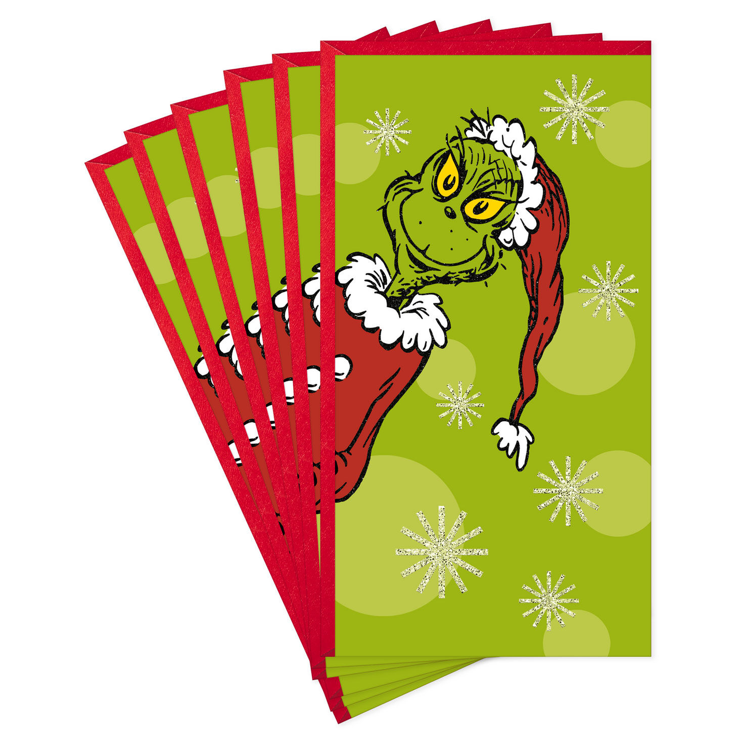Dr. Seuss's How the Grinch Stole Christmas!™ The Grinch Money Holder Christmas Cards, Pack of 6