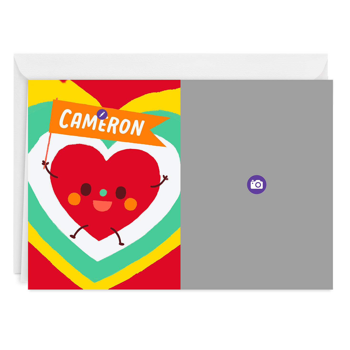 Happy Heart Custom Love Card, , large image number 3