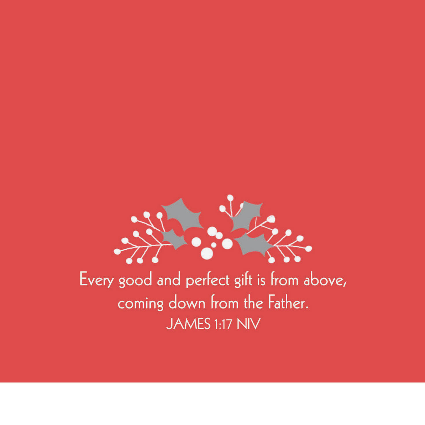 Glitter Holly Friendship Religious Christmas Card Scripture image number 3