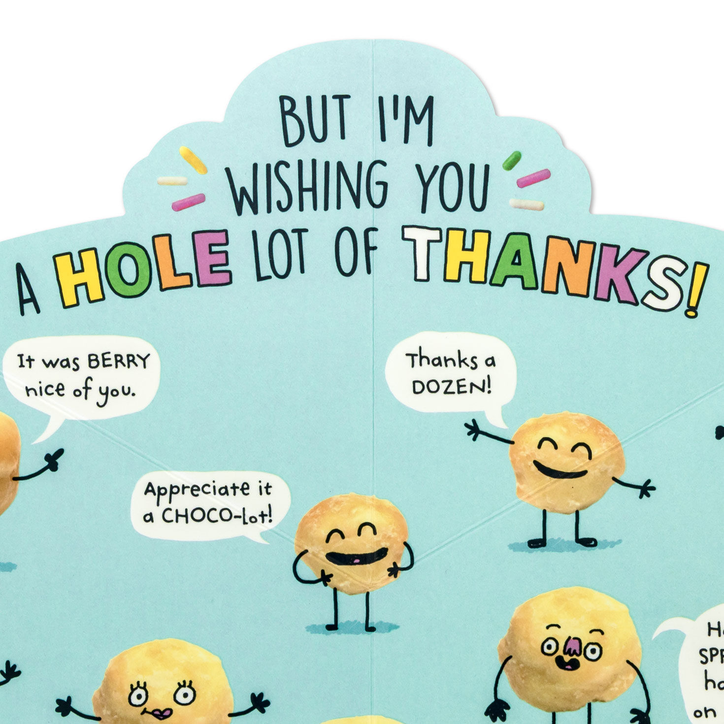 Donut Pop-Up Thank You Card sentiment image number 2