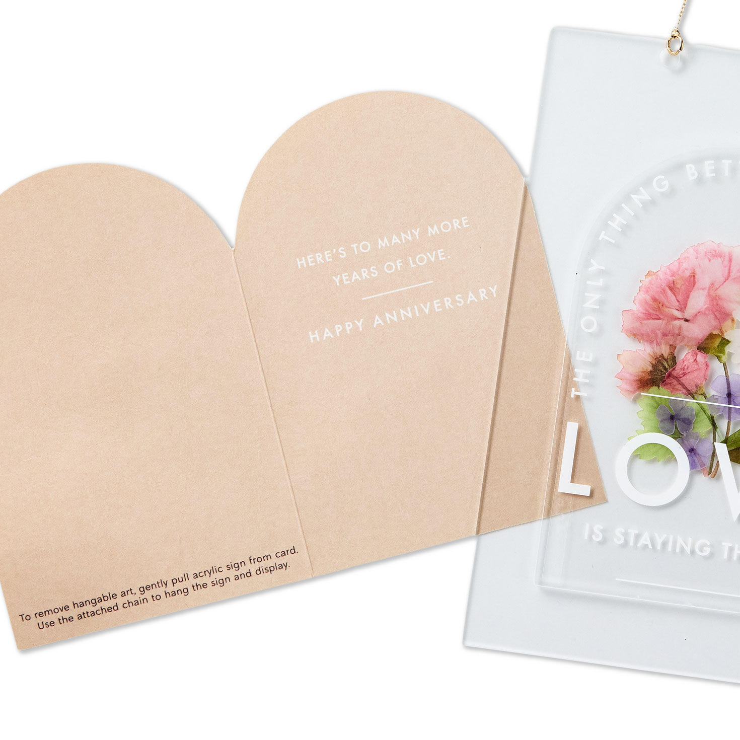 Floral Art Hanger Anniversary Card Card Front Detail image number 5