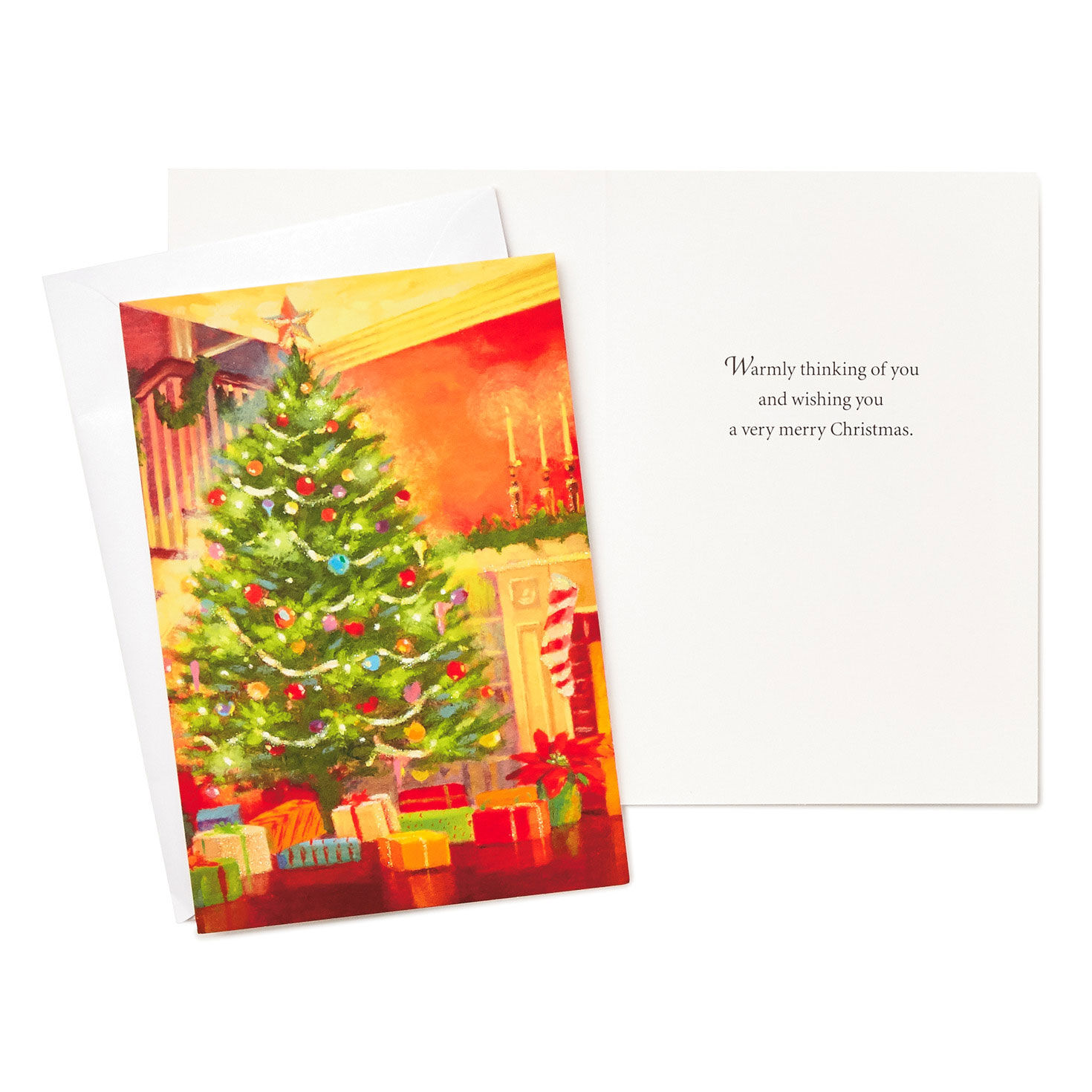 Door and Trees Assorted Boxed Christmas Cards Card Front with Sentiment image number 5
