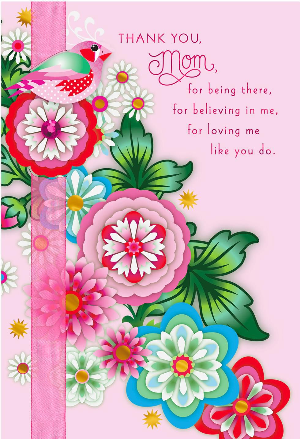 Jewel Blossoms Mother's Day Card
