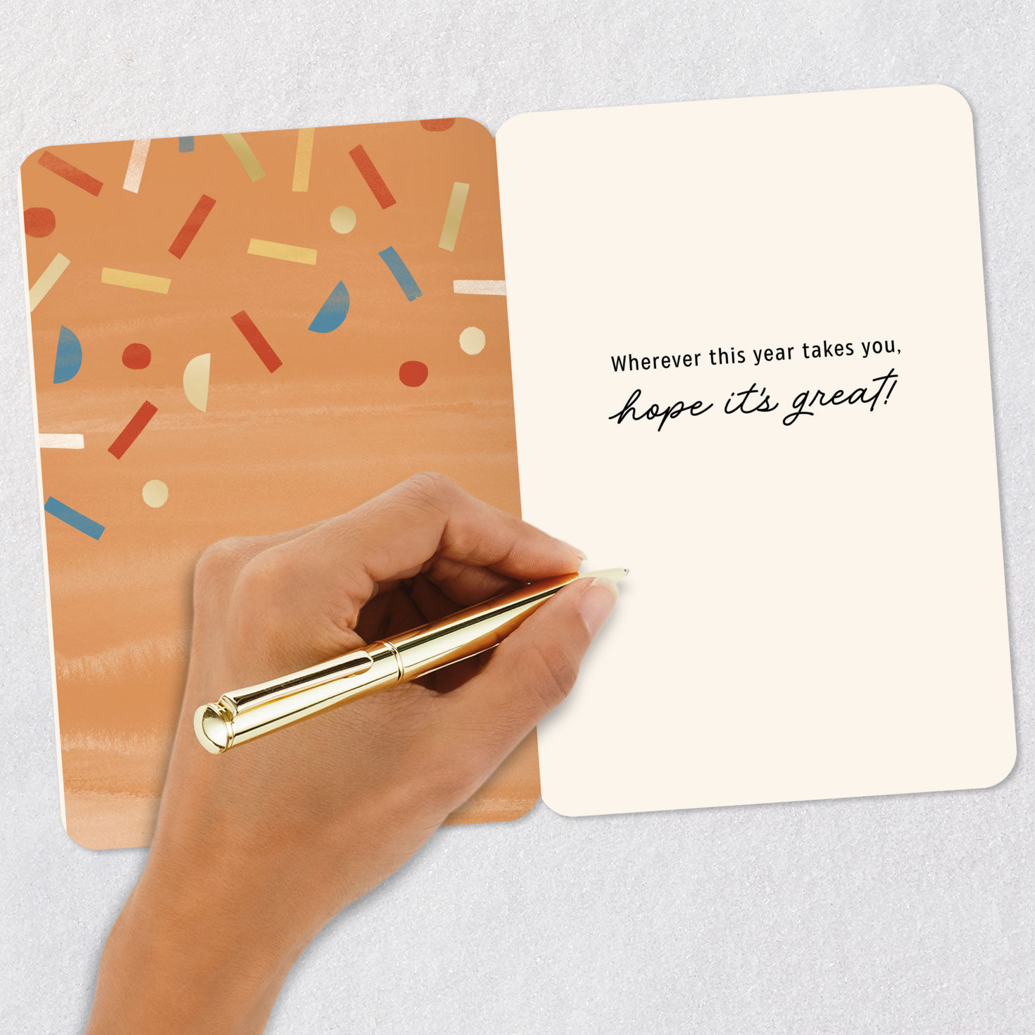 Big Balloon and Confetti Birthday Card Signing card image number 6
