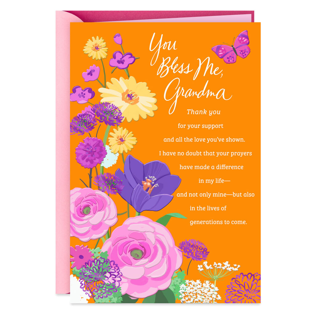 You Bless Me Religious Birthday Card For Grandma Greeting Cards