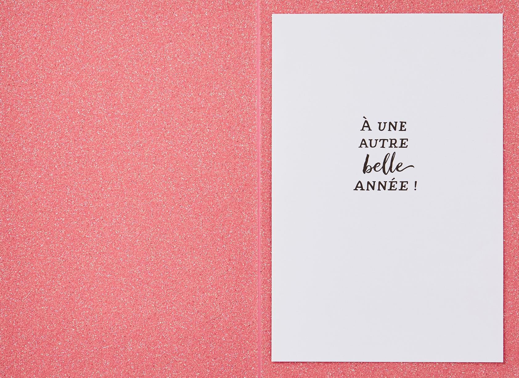 Pop! Fizz! Cheers! French-Language Anniversary or Birthday Card