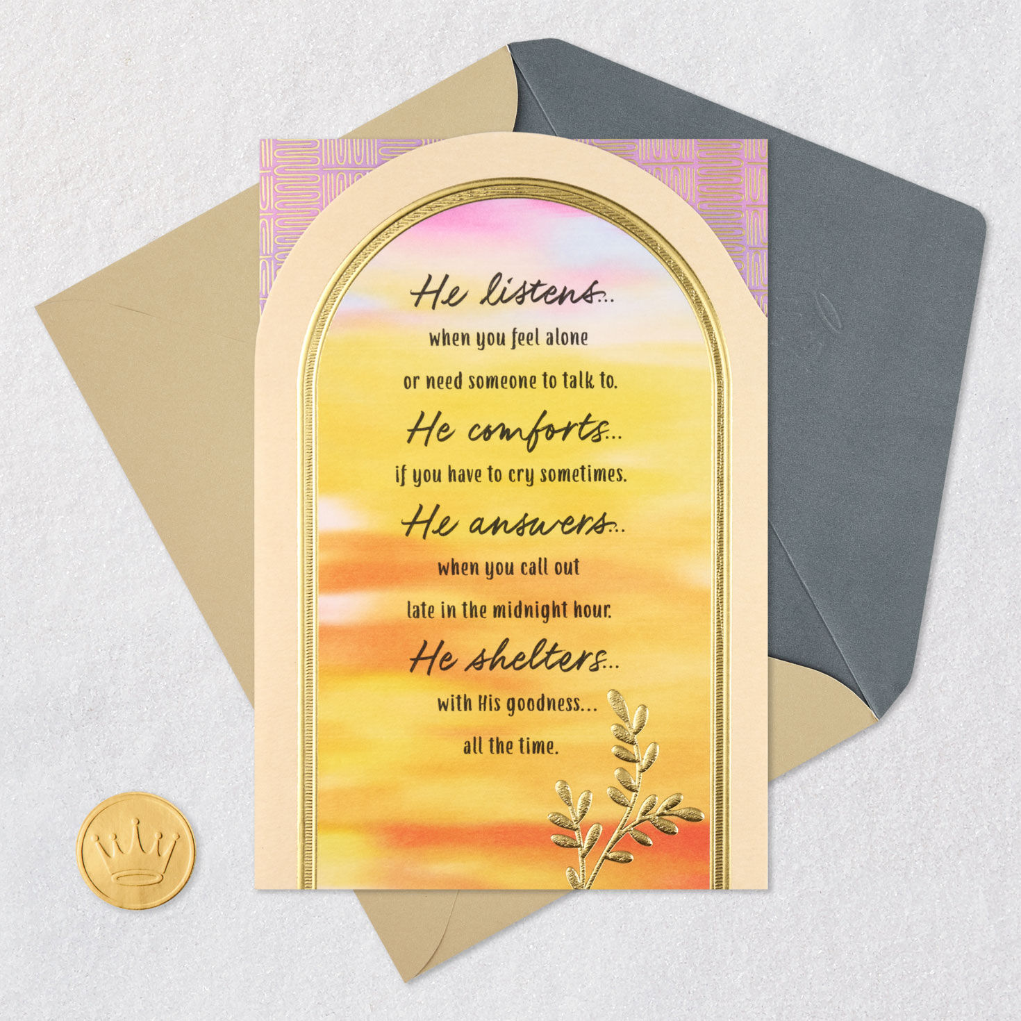 God Walks Beside You Religious Sympathy Card for only USD 4.99 | Hallmark