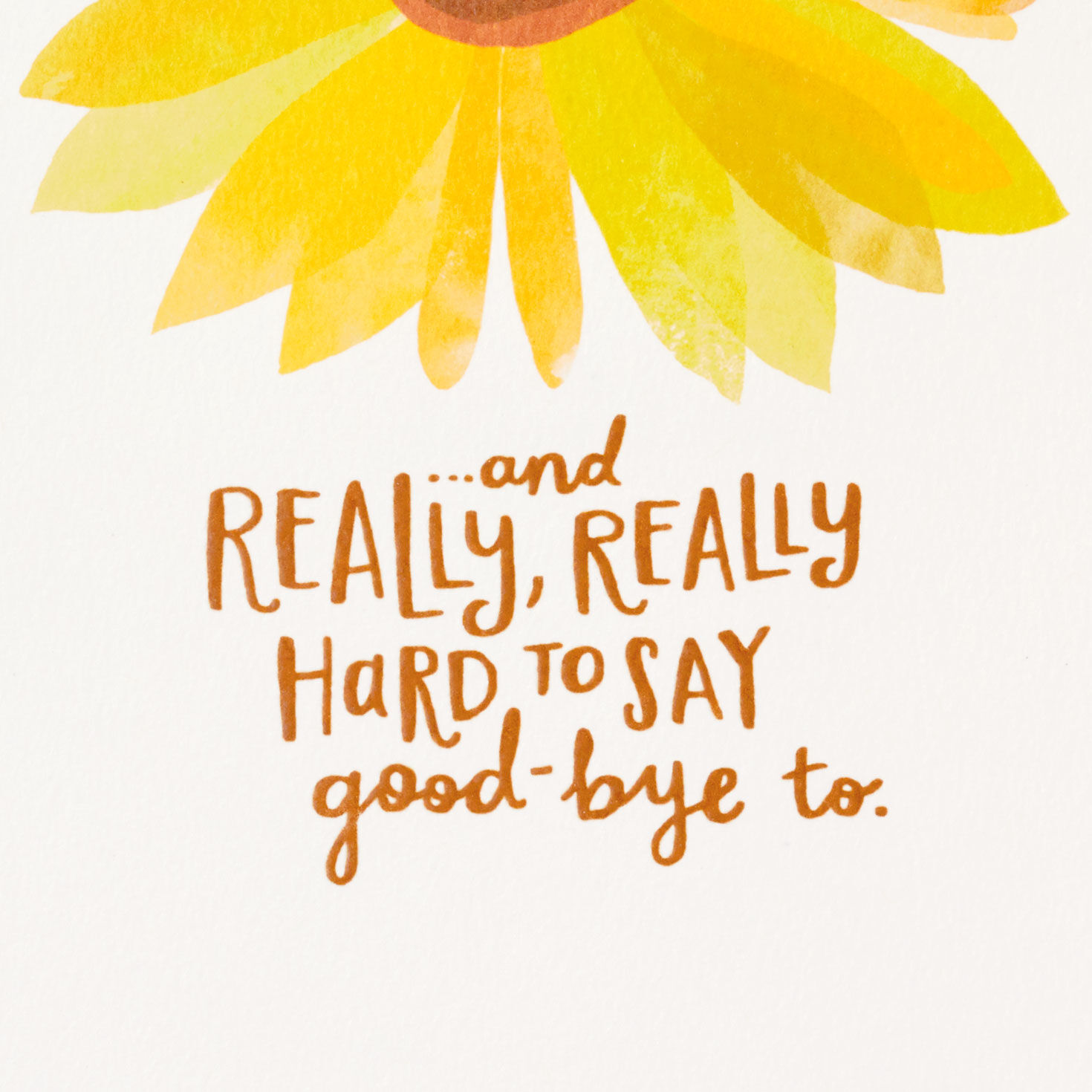 Watercolor Sunflower Goodbye Card, , large image number 2