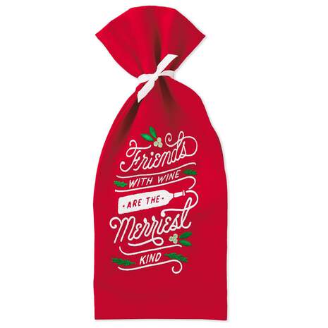 Friends With Wine Are the Merriest Kind Bar Towel, , large