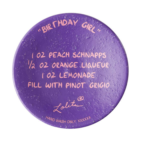 Lolita Birthday Girl Handpainted Wine Glass, 15 oz., , large image number 4