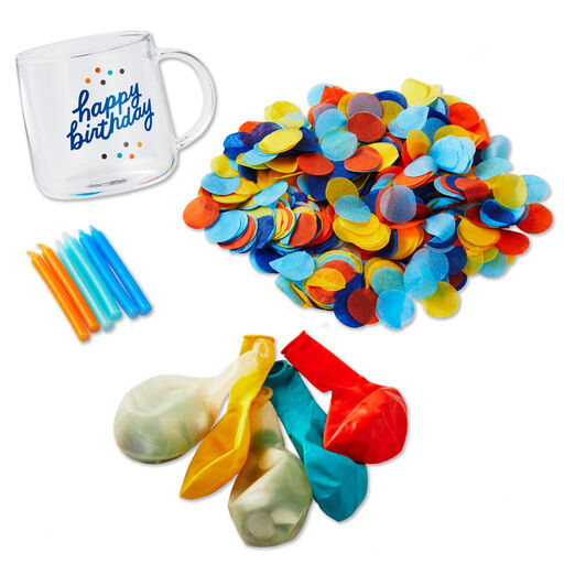 Happy Birthday Glass Mug Party Kit, 