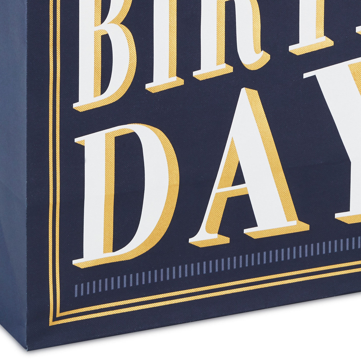 Art Deco Lettering Large Birthday Gift Bag Base/Side Detail image number 5