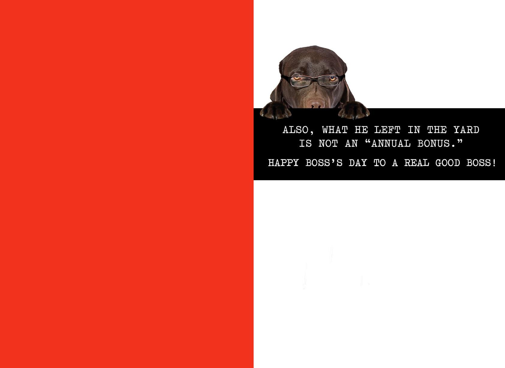 Dog in Tie Funny Boss's Day Card