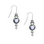 Silver Forest Silver-Tone Filigree and Blue Stone Drop Earrings, , large image number 1