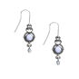 Silver Forest Silver-Tone Filigree and Blue Stone Drop Earrings, , large image number 1