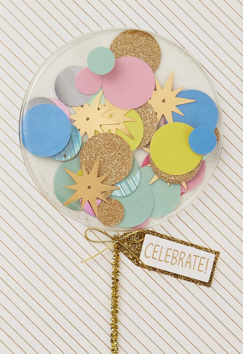 Confetti Balloon Birthday Card