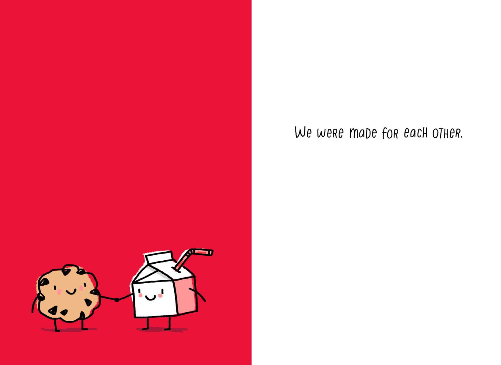 Milk and Cookie Funny Valentine's Day Card