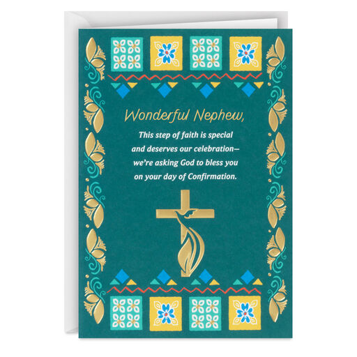 May God Bless You Religious Confirmation Card for Nephew, 