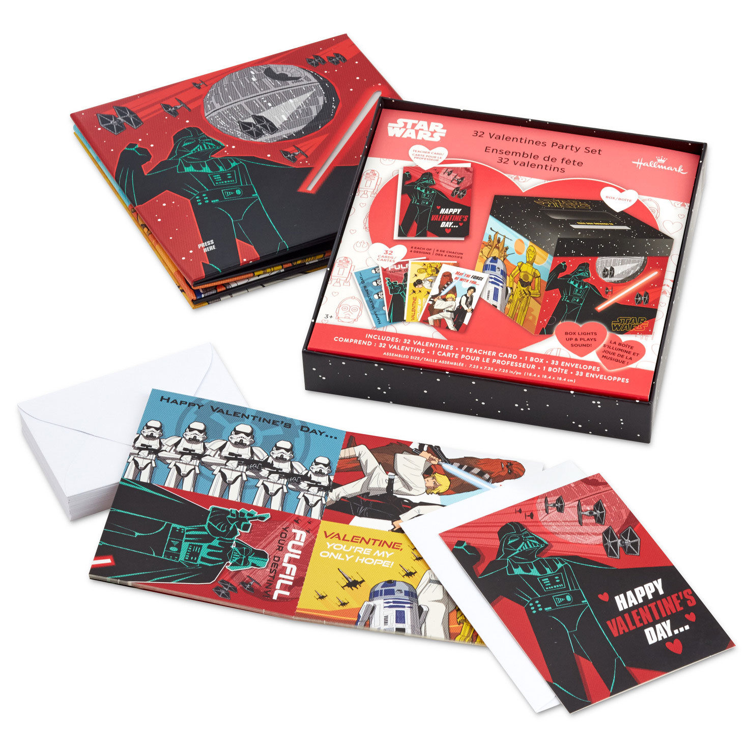 Star Wars&trade; Kids Classroom Valentines Set With Cards and Light-Up Mailbox With Sound, , large image number 7