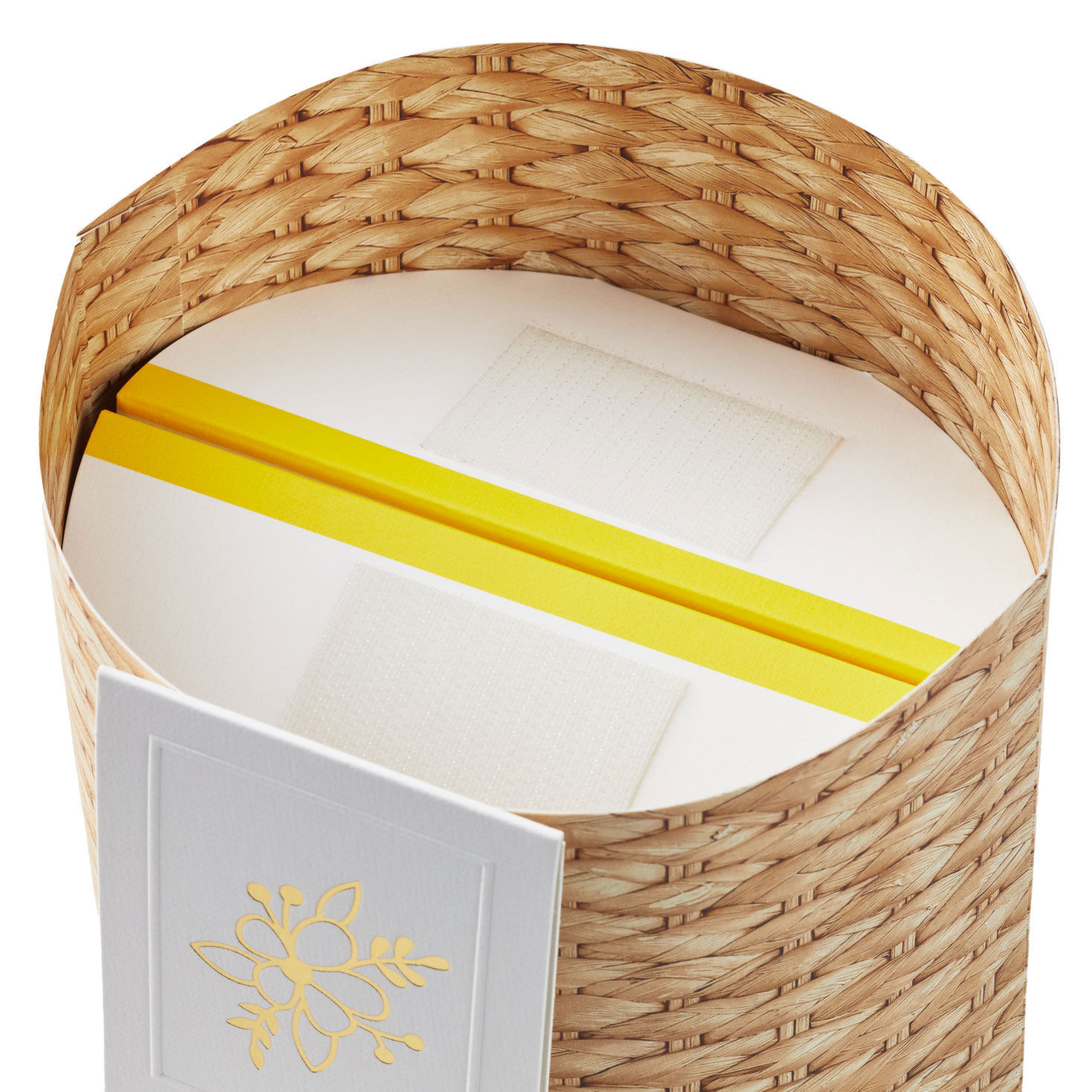 Build-a-Bouquet Woven Basket Pop-Up Paper Vase With Mini Card, Woven Basket, large image number 6