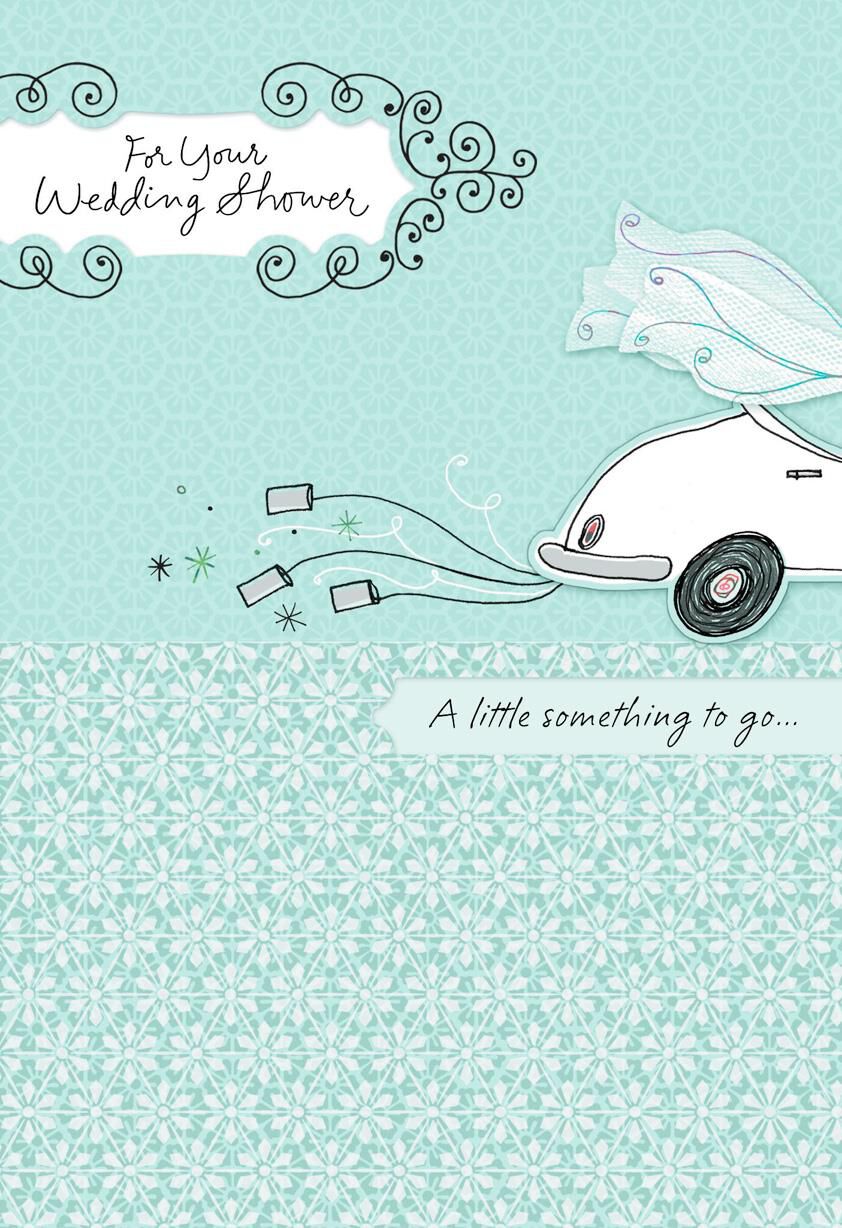 Decorated Car for Your Bridal Shower Card