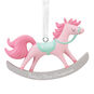 Pink Rocking Horse Christmas Ornament Front image number 1