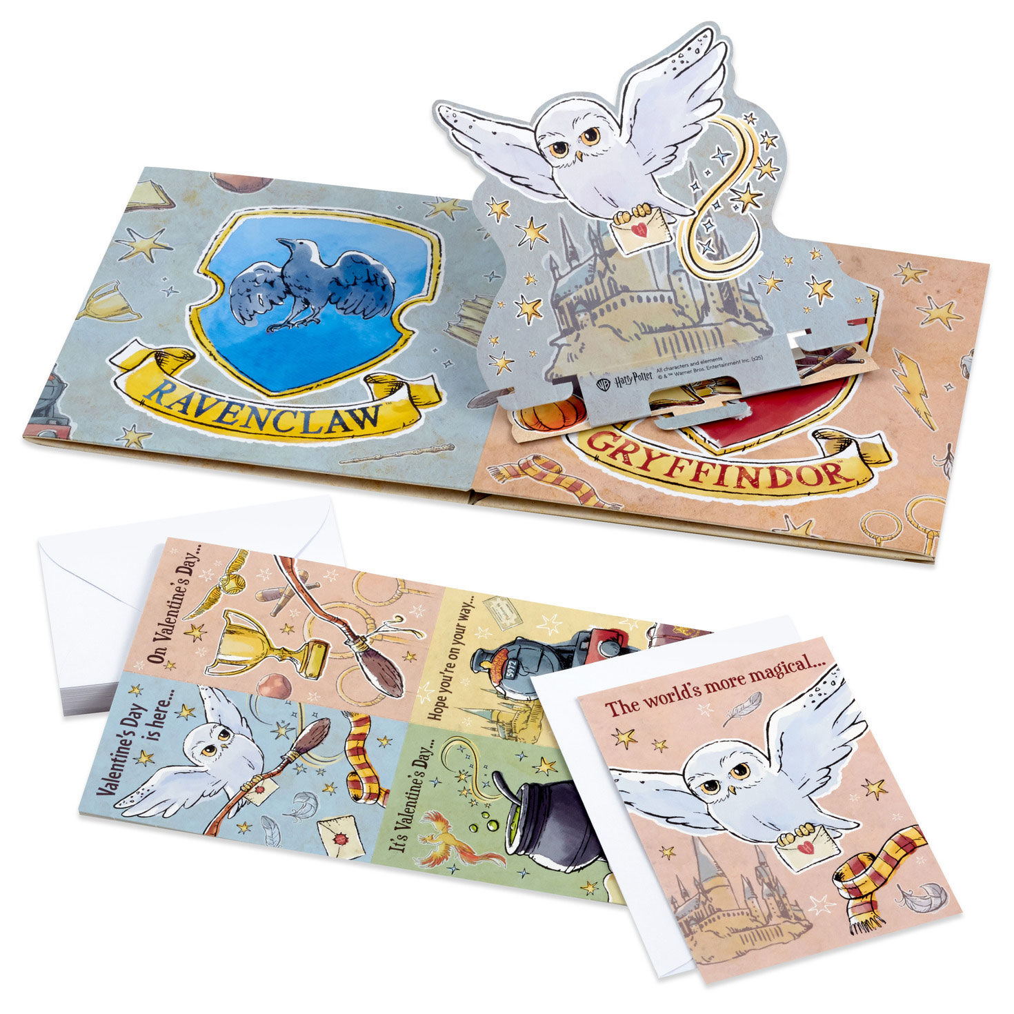 Harry Potter&trade; House Crests Kids Classroom Valentines Set With Cards and Mailbox, , large image number 6