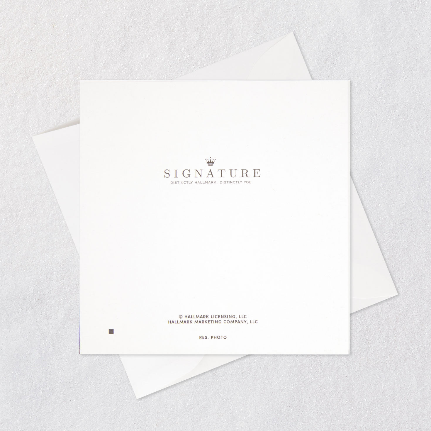 White Swans on Navy Blue Anniversary Card Card Back with Envelope image number 7