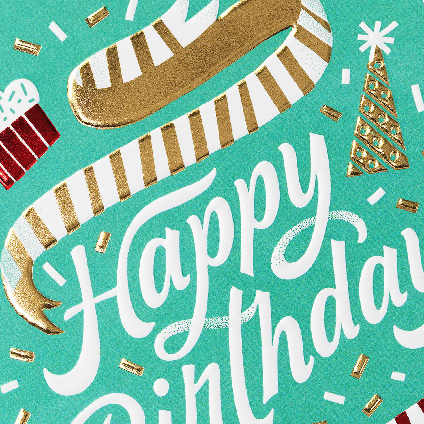 Banner and Cake Funny Birthday Card Card Front Detail image number 4