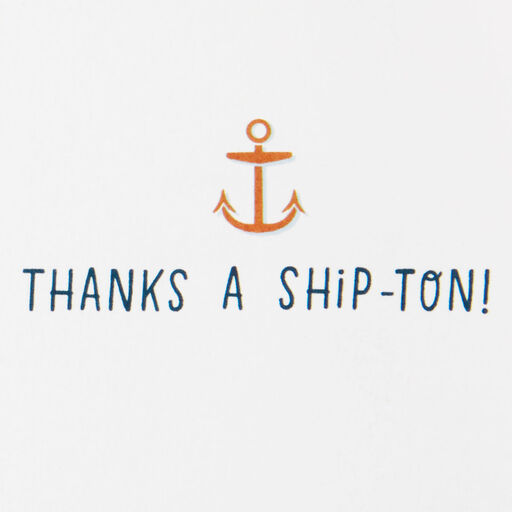 Ship SS Grateful Thank-You Card, 
