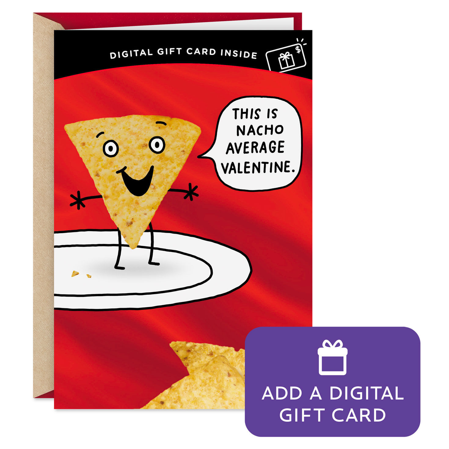 Nacho Average Valentine Gift Card Greeting Funny Valentine's Day Card