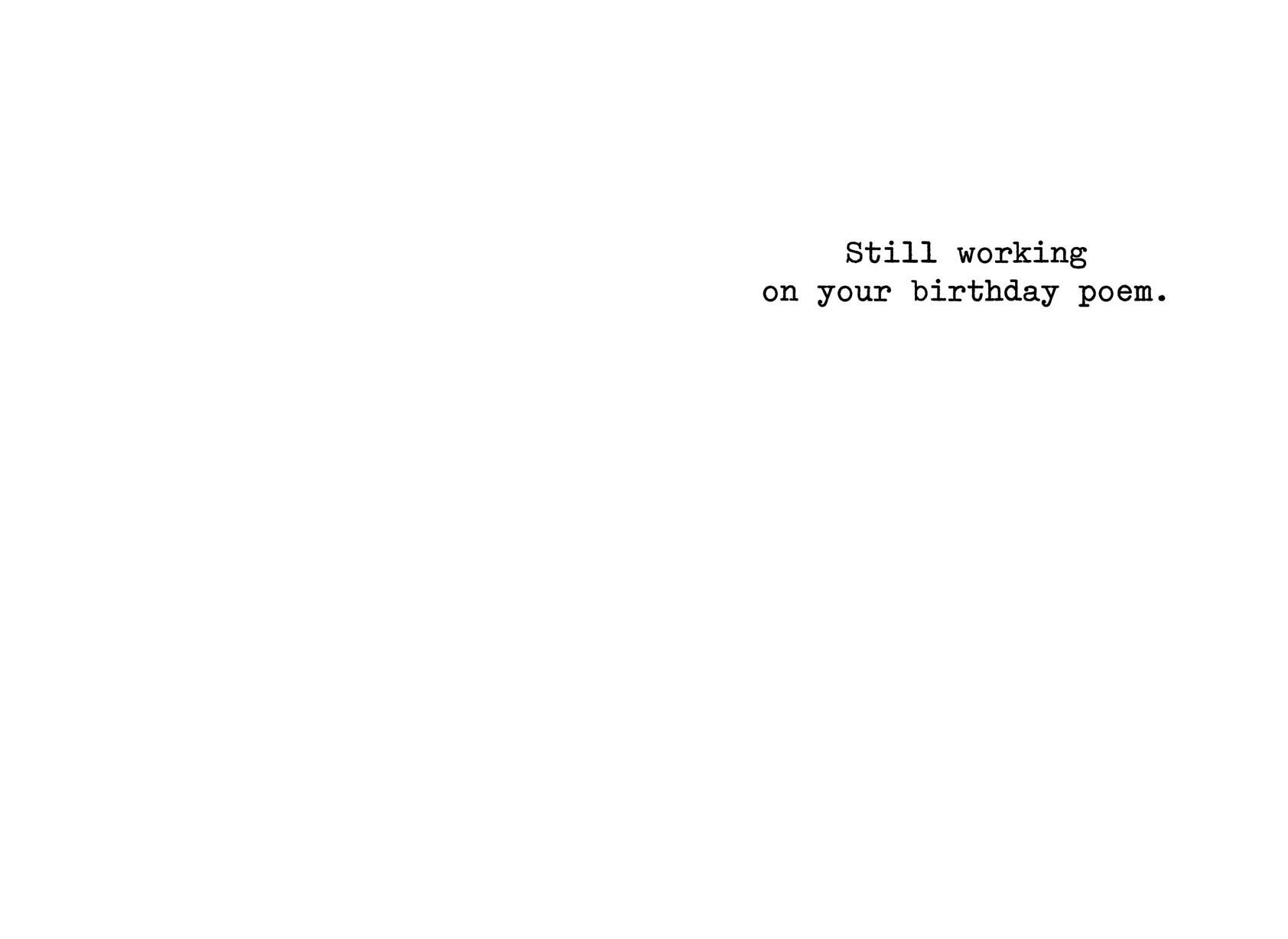 Dog Poet Funny Birthday Card