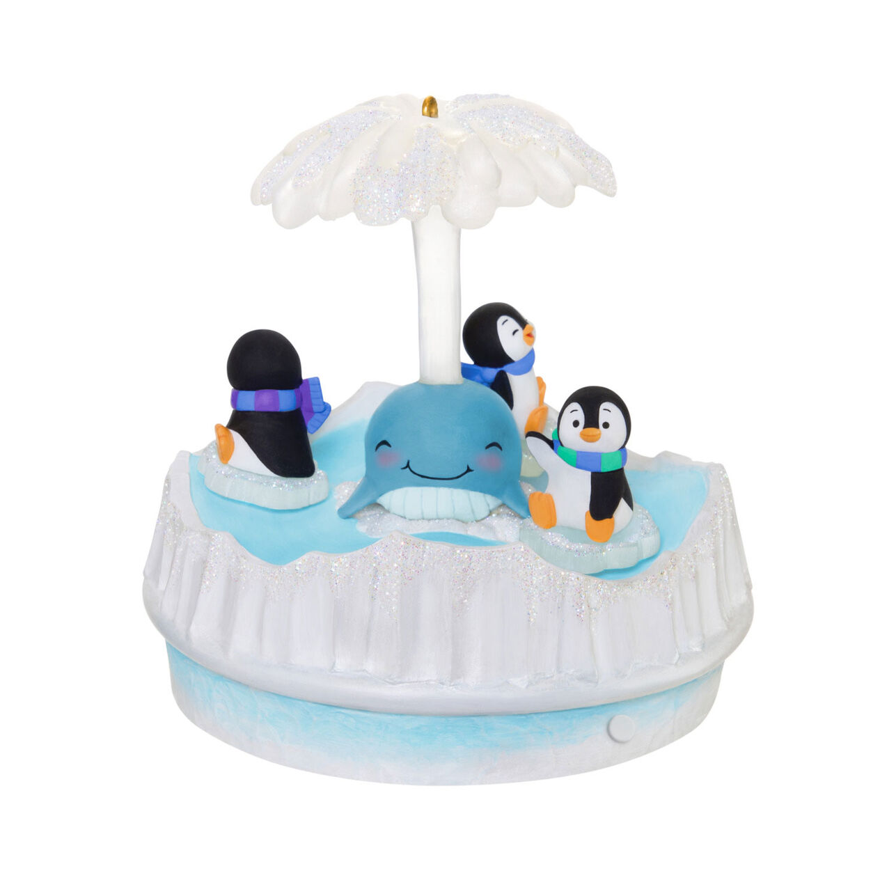 Playful Penguins Musical Ornament With Light and Motion