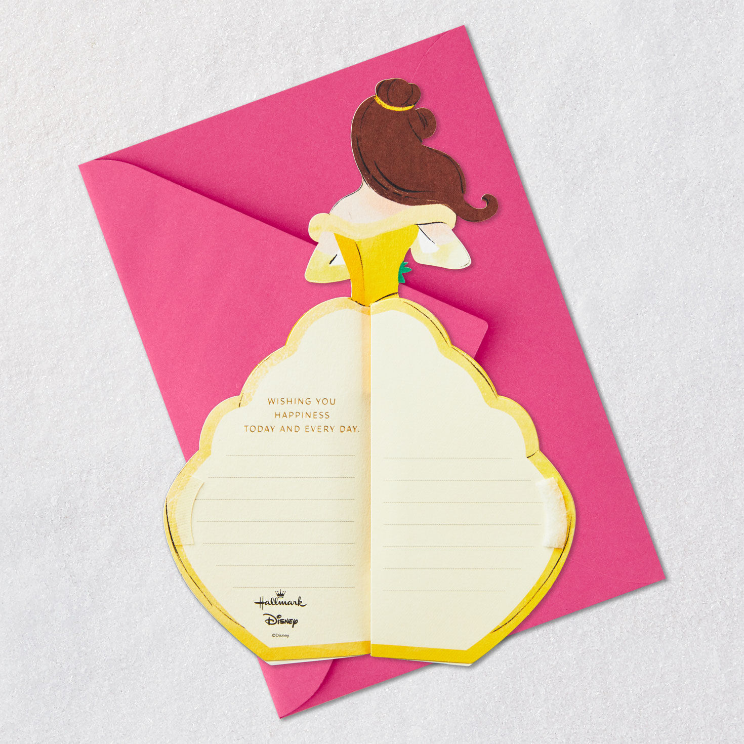 Disney Beauty and the Beast Belle Heart of Gold Honeycomb 3D Pop-Up Card, , large image number 8