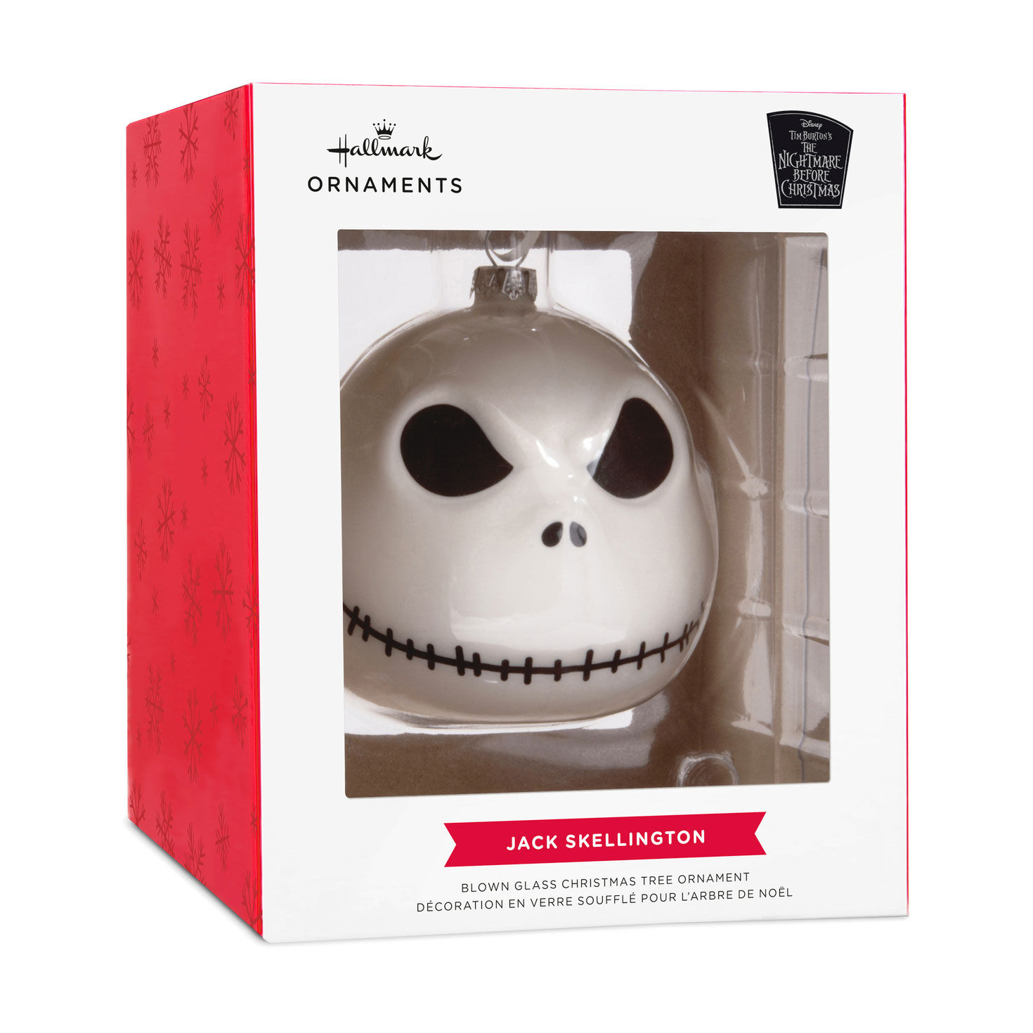 Jack Skellington Glass Christmas Ornament package front image number 5