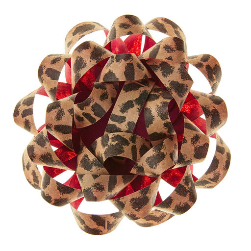 Leopard/Hot Pink Gift Bow, 